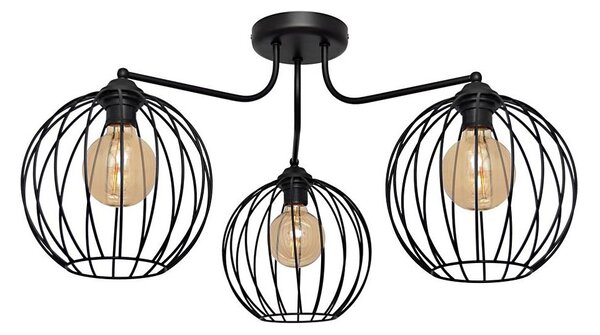 Lampadario a plafone MERCURE 3xE27/15W/230V nero