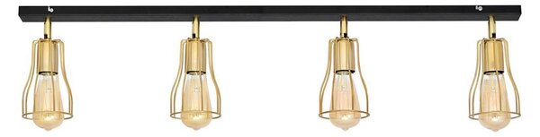 Faretto TUBE 4xE27/15W/230V oro/nero