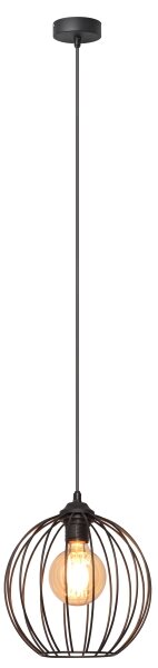 Lampadario a sospensione con filo MERCURE 1xE27/15W/230V diametro 24 cm nero