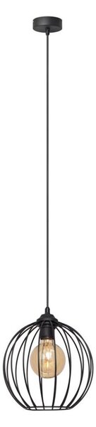 Lampadario a sospensione con filo MERCURE 1xE27/15W/230V diametro 24 cm nero