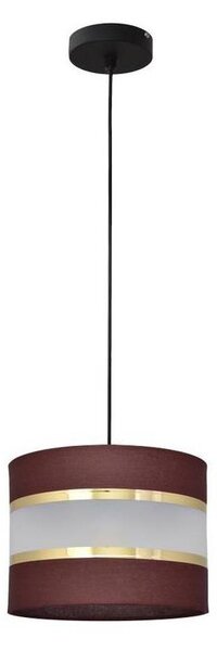 Lampadario a sospensione con filo HELEN 1xE27/15W/230V diametro 20 cm marrone/nero/oro