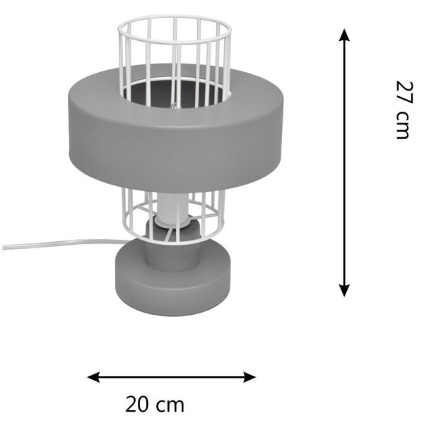 Lampada da tavolo VOLTA 1xE27/15W/230V grigio