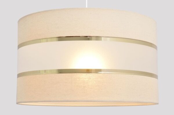 Lampadario a sospensione con filo HELEN 1xE27/15W/230V diametro 35 cm color crema/oro