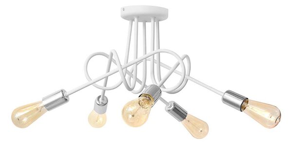 Lampadario fisso OXFORD 5xE27/15W/230V bianco