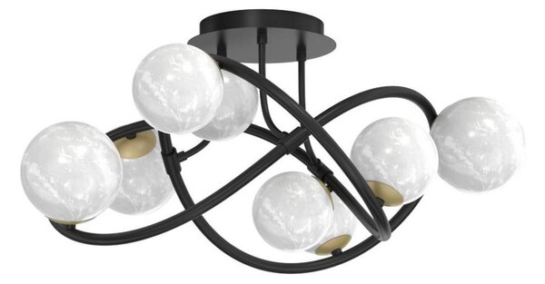 Zuma Line MX4922-8-EBGN - Lampadario a plafone NISYRO 8xG9/3,5W/230V nero