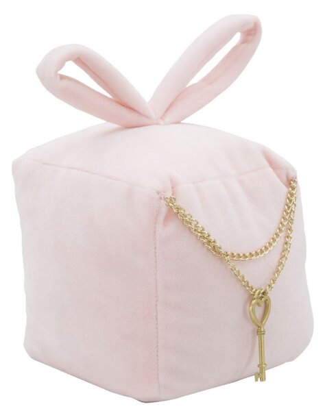 Ferma Porte Square Rosa 14,5x14x20 cm in Cotone