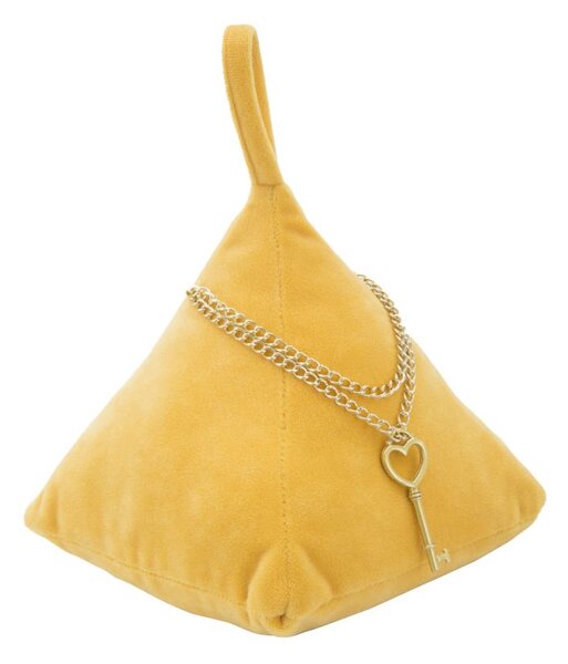 Ferma Porte Triangle Arancione 14x14x20 cm in Cotone