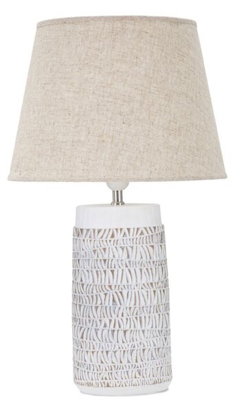 Lampada da Tavolo Nairobi 35x60,5x35 cm in Poliresina Bianco/Marrone