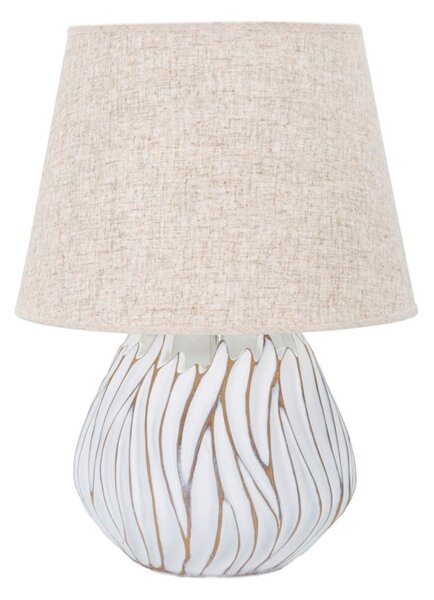 Lampada Honduras 35x48x35 cm in Poliresina Bianco/Marrone