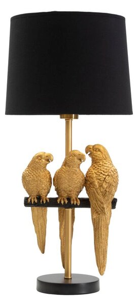 Lampada da Tavolo Pappagalli Ø 30x62,5 cm in Ferro e Poliestere