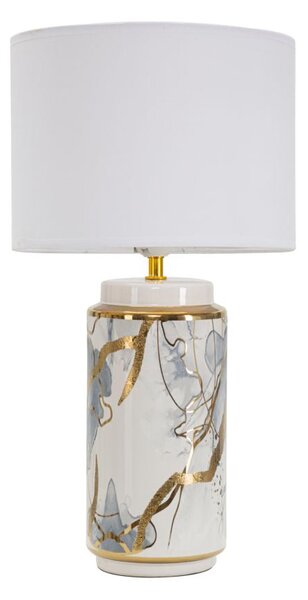 Lampada da Tavolo Glam Abstract Black Ø 25x48 cm in Ceramica e Poliestere