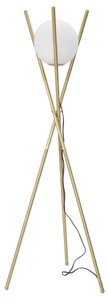 Lampada da Terra Glamy x Ø55x155 cm in Ferro e Vetro Oro e Bianco