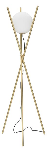 Lampada da Terra Glamy x Ø55x155 cm in Ferro e Vetro Oro e Bianco