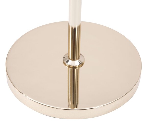 Lampada da Tavolo Rings Ø40x170 cm in Ferro e Tessuto Nero e Oro