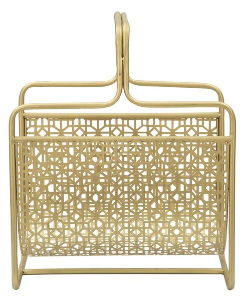 Porta Giornali Glam 37x22x44,5 cm in Ferro Oro