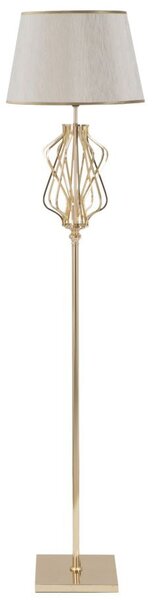 Lampada da Terra Glam x Ø40x170 cm in Ferro Plastica e Poliestere Oro e Crema