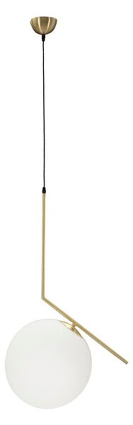 Lampadario Glamy 50x30x100 cm in Ferro e Vetro Bianco e Oro