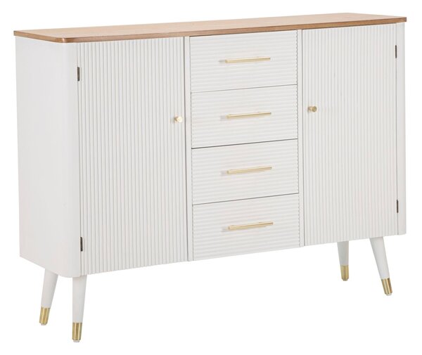 Mobile Matera 117x90x37 cm in Legno MDF e Ferro Bianco/Marrone