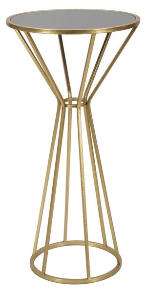 Tavolino Simple New 40x80x40 cm in Ferro e MDF Oro
