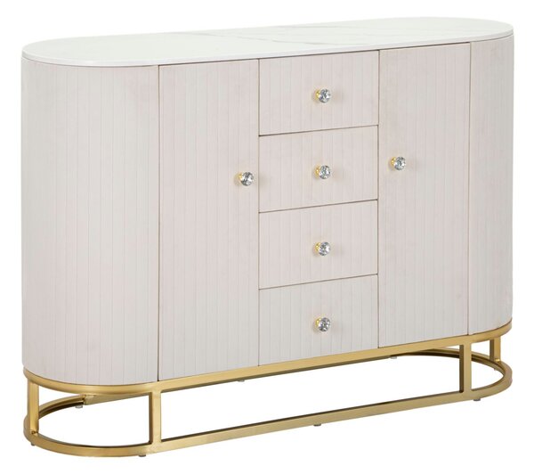 Mobile Montpellier Crema 120x40x85 cm in Ferro Legno