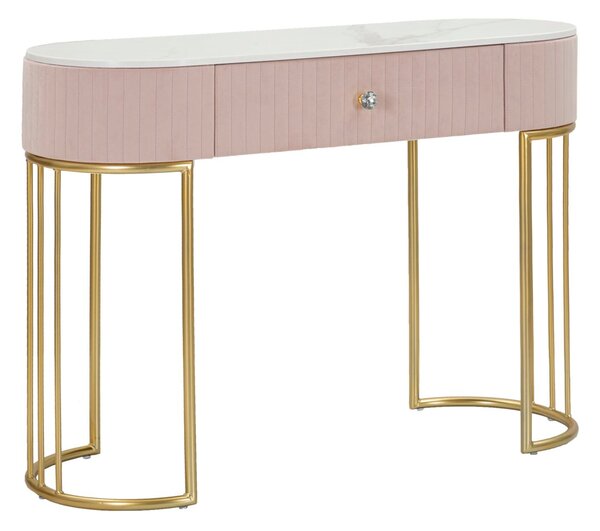 Console Montpellier Rosa 100x40x75 cm in Ferro Legno