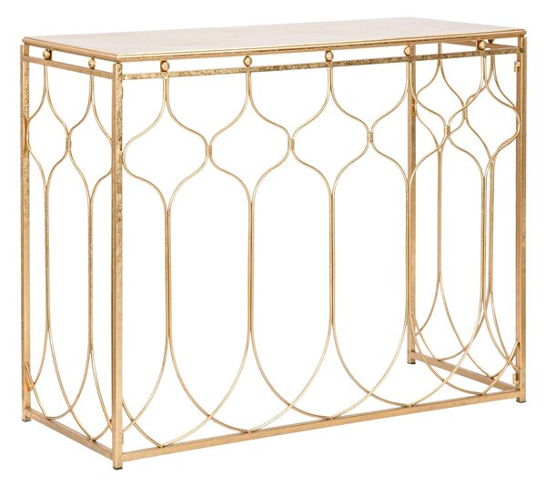 Consolle Arab 96,5x41x78 cm in Ferro Oro
