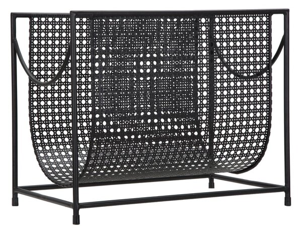 Porta Giornali Dark 37x22x30 cm in Ferro Nero