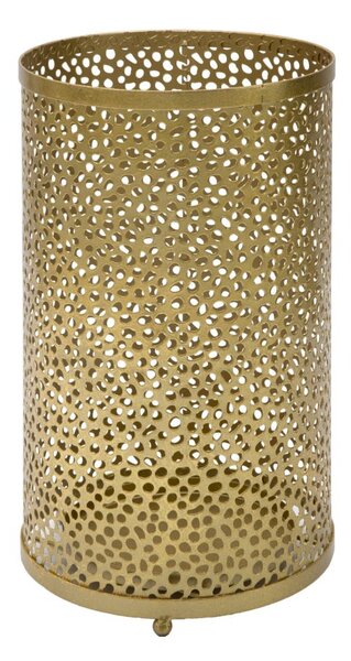 Porta Ombrelli Holes Glam Ø24x43 cm in Ferro Oro