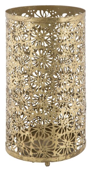 Porta Ombrelli Fiori Glam Ø24x42 cm in Ferro Oro