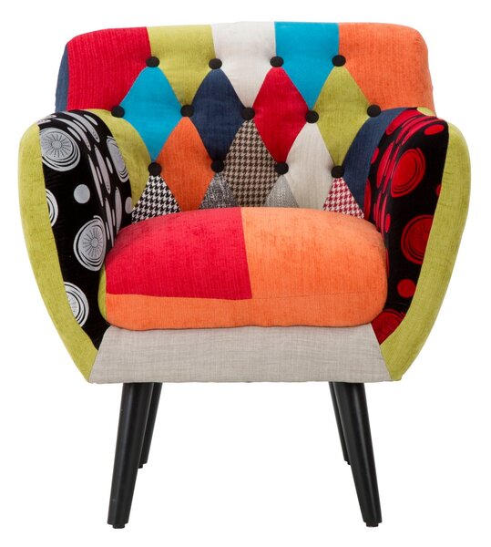 Poltrona Imperial New 71x63x78 cm in Legno Schiuma e Poliestere Multicolor