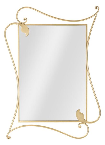 Specchio Petal 80x4x110 cm in Ferro e MDF Oro