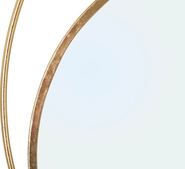 Specchio Planet 90x3x83 cm in Ferro e MDF Oro
