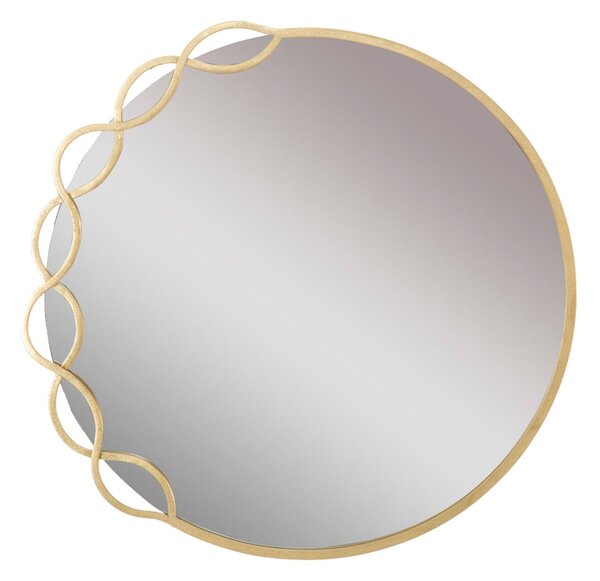 Specchio Eleonor 73,5x2x72 cm in Ferro e MDF Oro