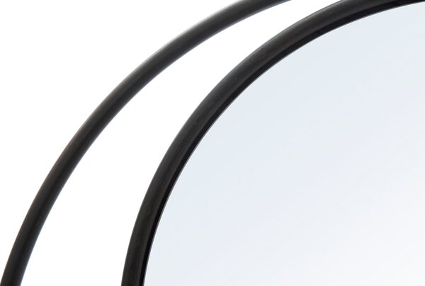 Specchio Dark Ø80x3 cm in Ferro Nero