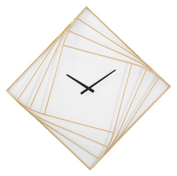 Orologio da Muro Oroy Line 85x6x85 cm in Ferro e Plastica Oro