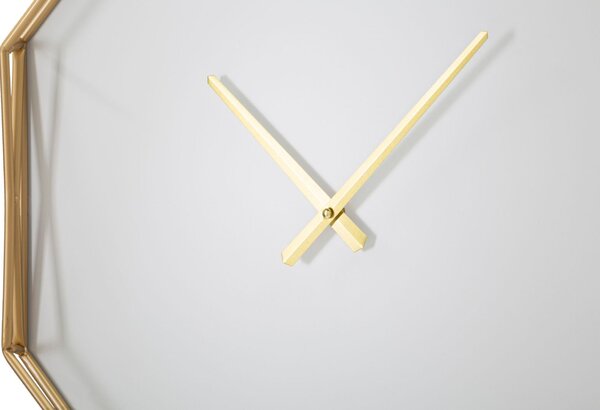 Orologio da Muro Oroy Octagonal 56x6,5x56 cm in Ferro e Plastica Oro