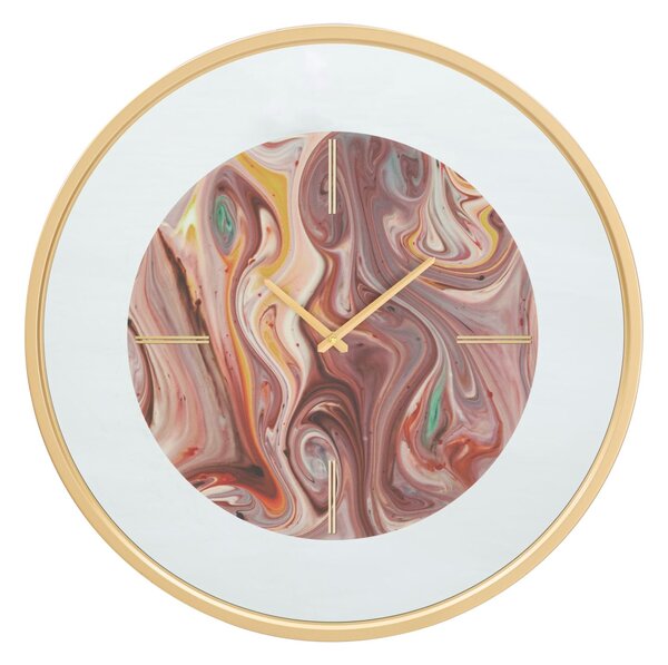 Orologio da Muro Mirror Mix Ø60x5 cm in Ferro MDF e Vetro Multicolor
