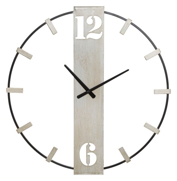 Orologio da Muro Argentoy 61x4,5x63 cm in Ferro Nero e Argento