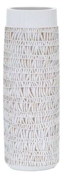 Vaso Nairobi Oval 19x50x12 cm in Poliresina Bianco