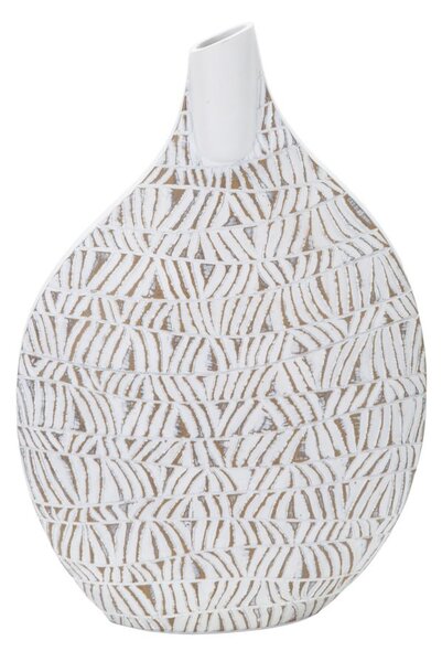 Vaso Nairobi 30,5x46,5x11,5 cm in Poliresina Bianco