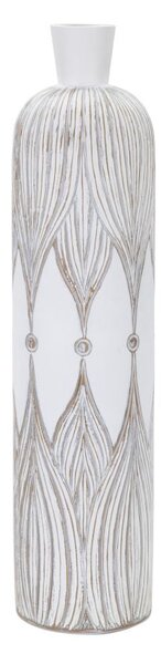Vaso Atene 15x60x15 cm in Poliresina Bianco