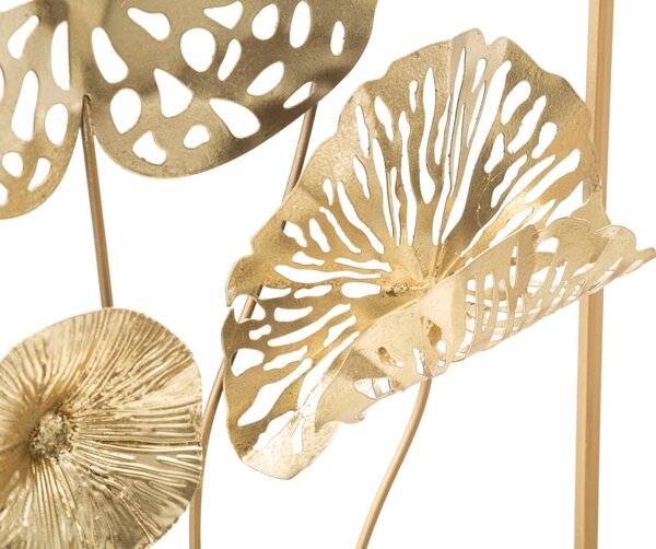 Pannello Gold Flowers 50x50 cm in Ferro