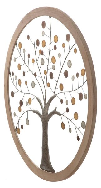Pannello da Muro Albero della Vita Mirror New Ø80x2 cm in Ferro e MDF
