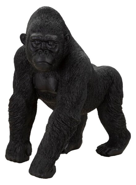 Statua Gorilla 35x37,5x21,5 cm in Poliresina Nero