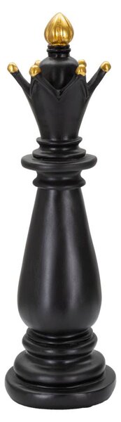 Alfiere da Scacchi 12,5x38,5x12,5 cm in Poliresina Nero/Oro
