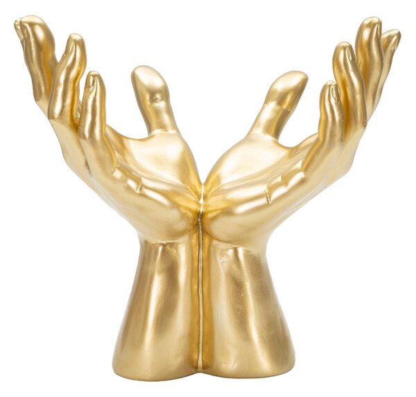 Statua Mani "Peace" 25x24x15 cm in Poliresina Oro