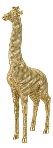 Statua Giraffa 20x9,8x49 cm in Poliresina Oro