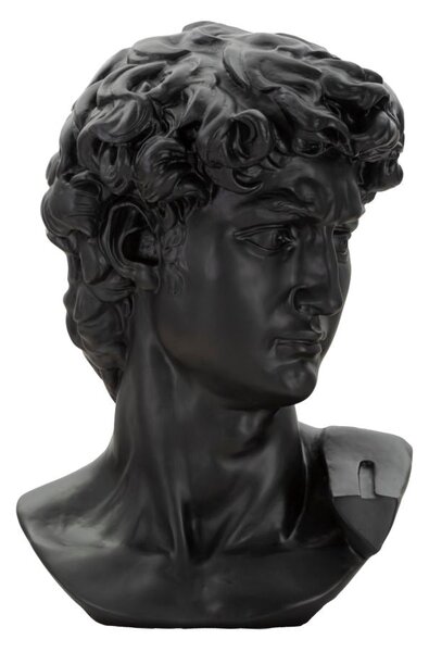 Scultura Testa Antica Nera 44x35,5x60 cm in Poliresina