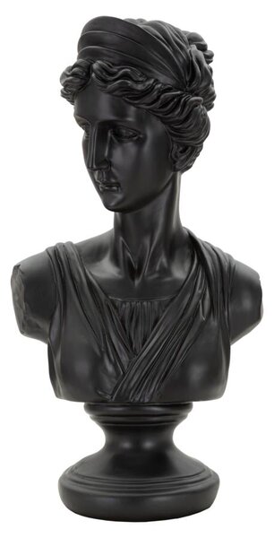 Scultura Roman Woman Black 22x16x41 cm in Poliresina
