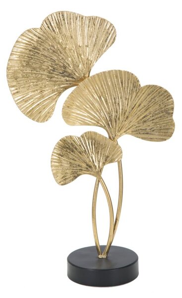Scultura Foglie 24,5x10,5x40,5 cm in Ferro Oro